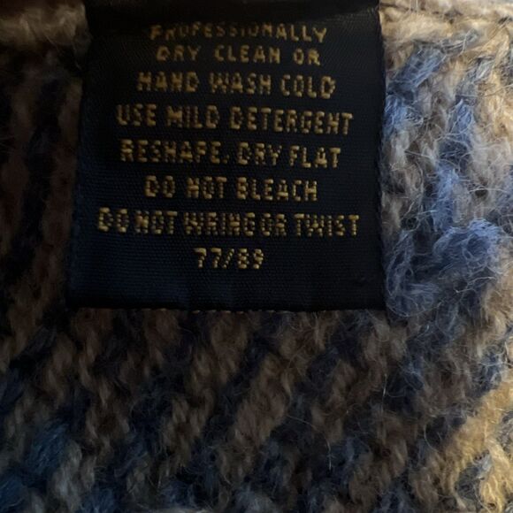 Vintage Eddie Bauer Women’s Sweater Vest Large 100% Wool Americana Patchwork Art - Picture 5 of 5